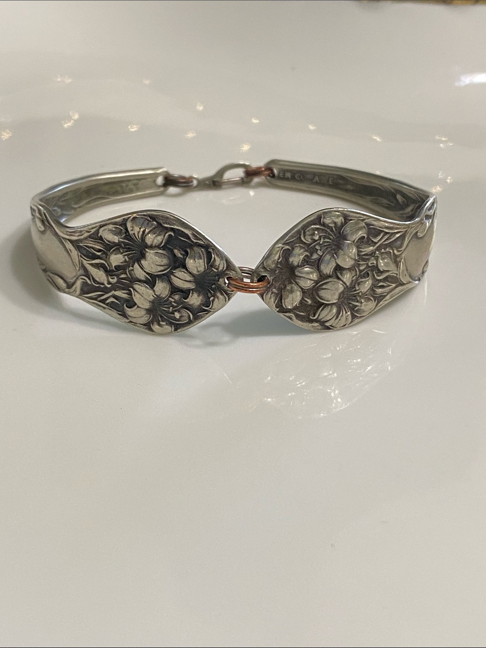 Silver Company AXT Sterling Silver Floral Spoon Bracelet